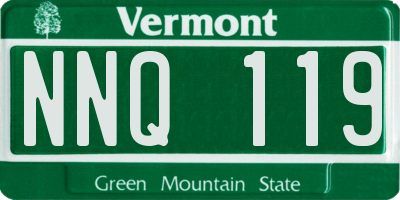 VT license plate NNQ119