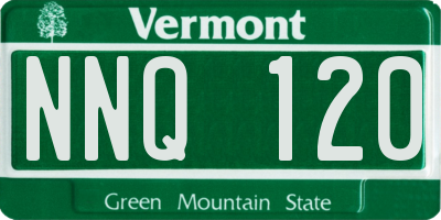 VT license plate NNQ120