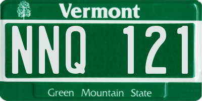VT license plate NNQ121