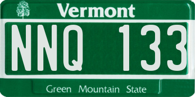 VT license plate NNQ133