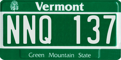 VT license plate NNQ137