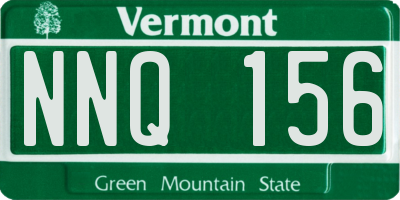 VT license plate NNQ156