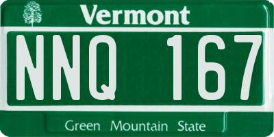 VT license plate NNQ167
