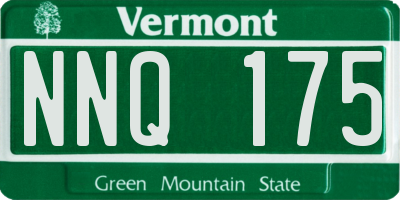 VT license plate NNQ175