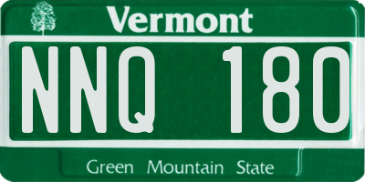 VT license plate NNQ180
