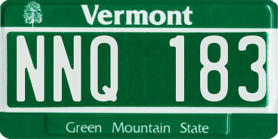 VT license plate NNQ183