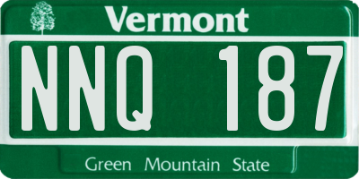 VT license plate NNQ187