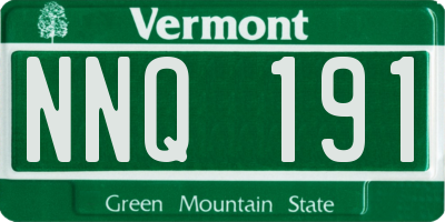VT license plate NNQ191