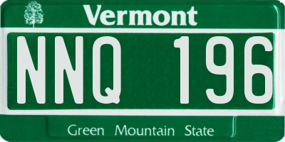 VT license plate NNQ196
