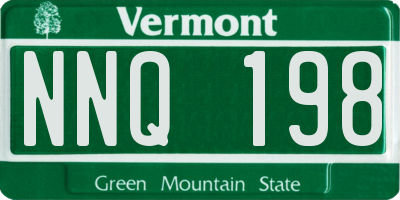 VT license plate NNQ198
