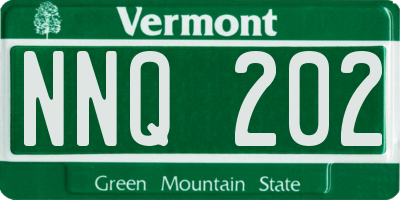 VT license plate NNQ202