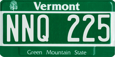 VT license plate NNQ225