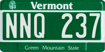 VT license plate NNQ237
