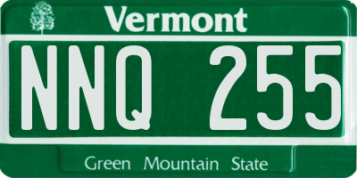 VT license plate NNQ255