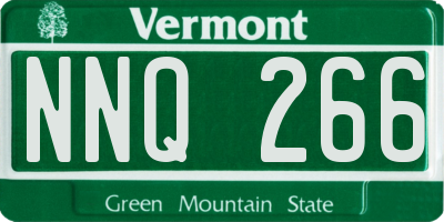 VT license plate NNQ266