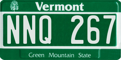 VT license plate NNQ267