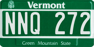 VT license plate NNQ272