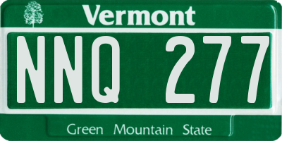 VT license plate NNQ277
