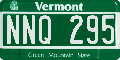 VT license plate NNQ295