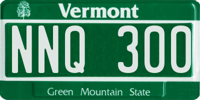 VT license plate NNQ300