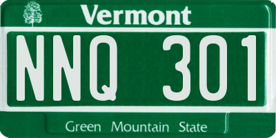 VT license plate NNQ301