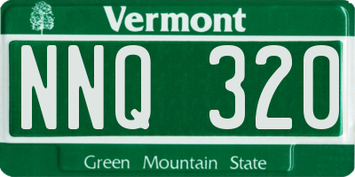 VT license plate NNQ320