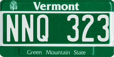 VT license plate NNQ323