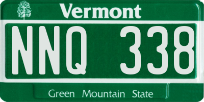 VT license plate NNQ338