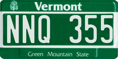 VT license plate NNQ355