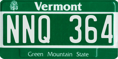 VT license plate NNQ364