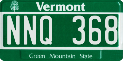 VT license plate NNQ368