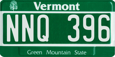 VT license plate NNQ396