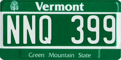 VT license plate NNQ399