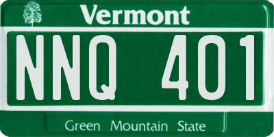 VT license plate NNQ401