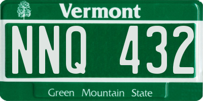 VT license plate NNQ432