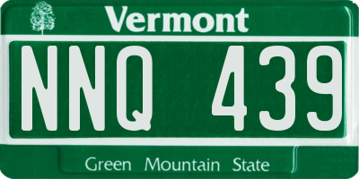 VT license plate NNQ439