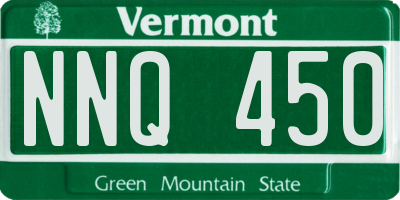 VT license plate NNQ450