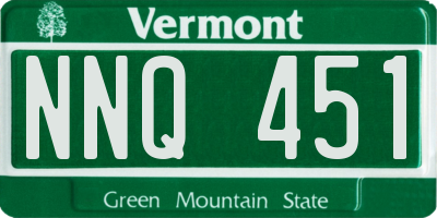 VT license plate NNQ451