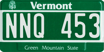 VT license plate NNQ453