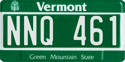 VT license plate NNQ461