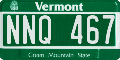 VT license plate NNQ467
