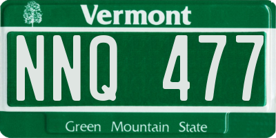 VT license plate NNQ477