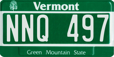 VT license plate NNQ497