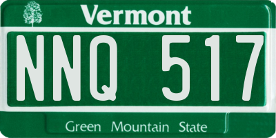 VT license plate NNQ517