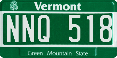 VT license plate NNQ518