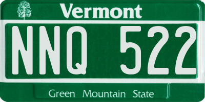 VT license plate NNQ522