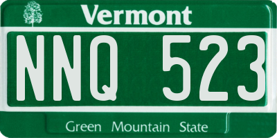 VT license plate NNQ523