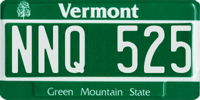 VT license plate NNQ525