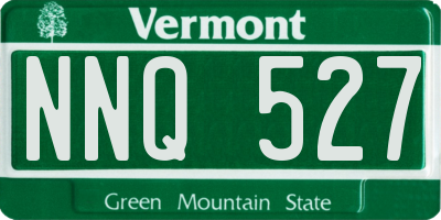 VT license plate NNQ527