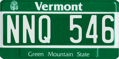 VT license plate NNQ546